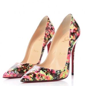 Christian Louboutin So Kate 120mm Patent Granite NIB